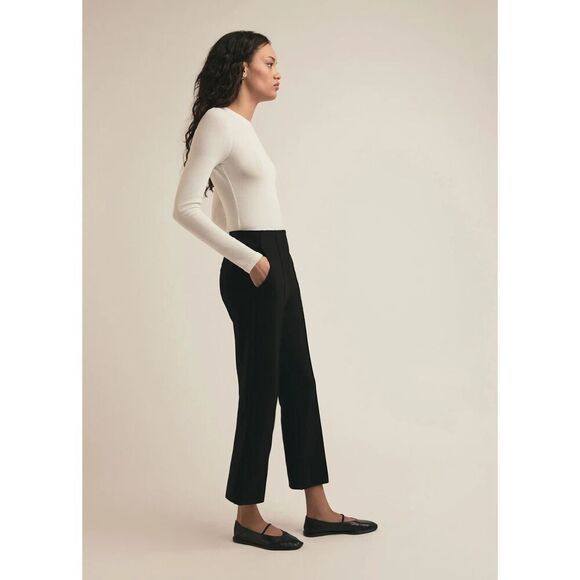 $228 Favorite Daughter The Alissa Pants Cropped Kick Flare & Pintuck  SZ 4 NWOT - Picture 1 of 5